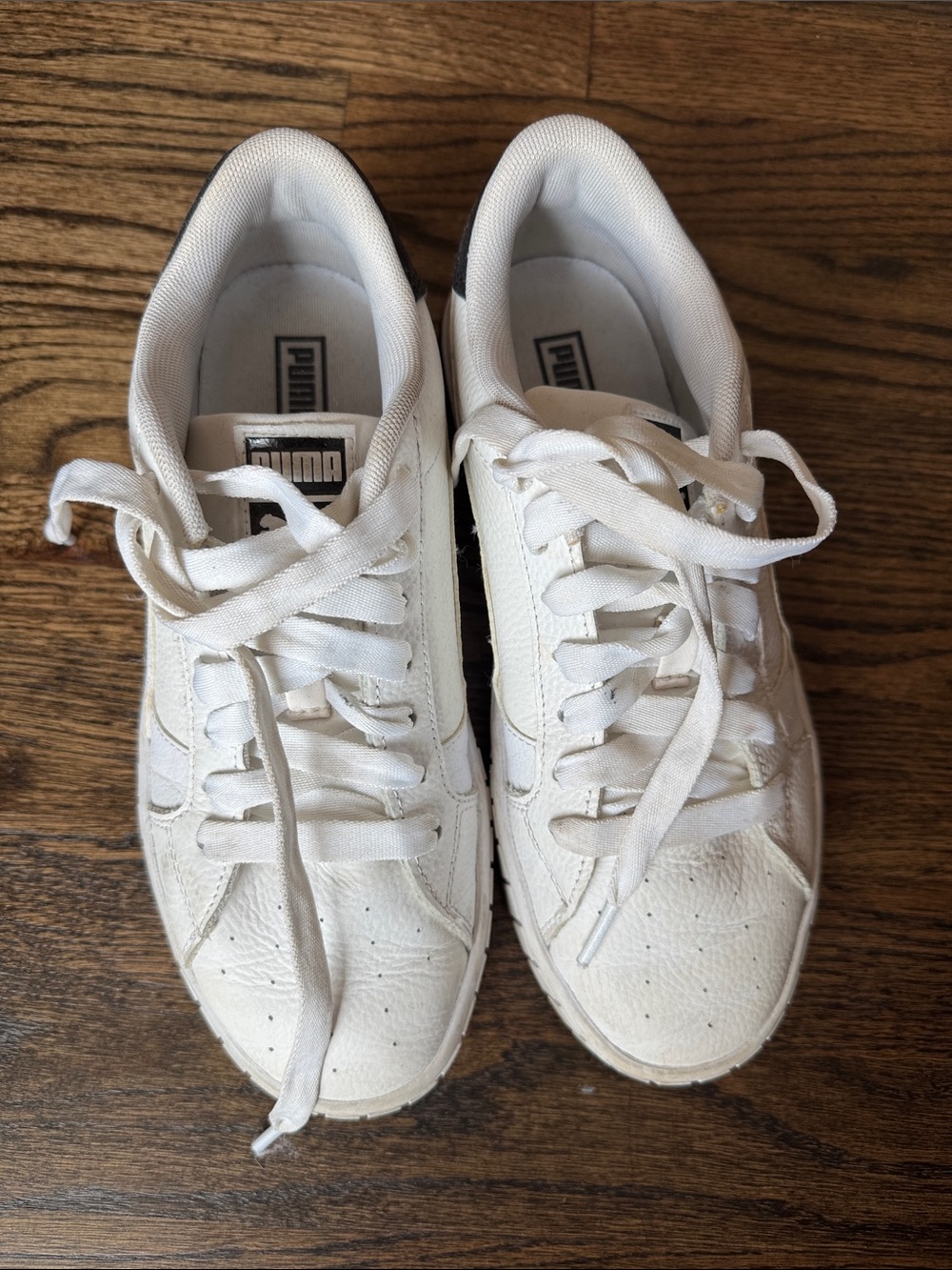 Puma White Leather Sneakers